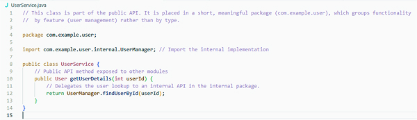 Maintain a logical package structure 1