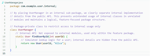 Maintain a logical package structure 2